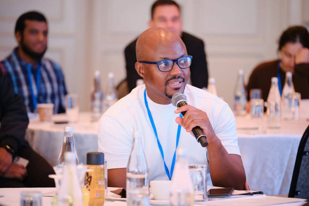 Speaker addressing delegates at a Citywire SA conference, South Africa