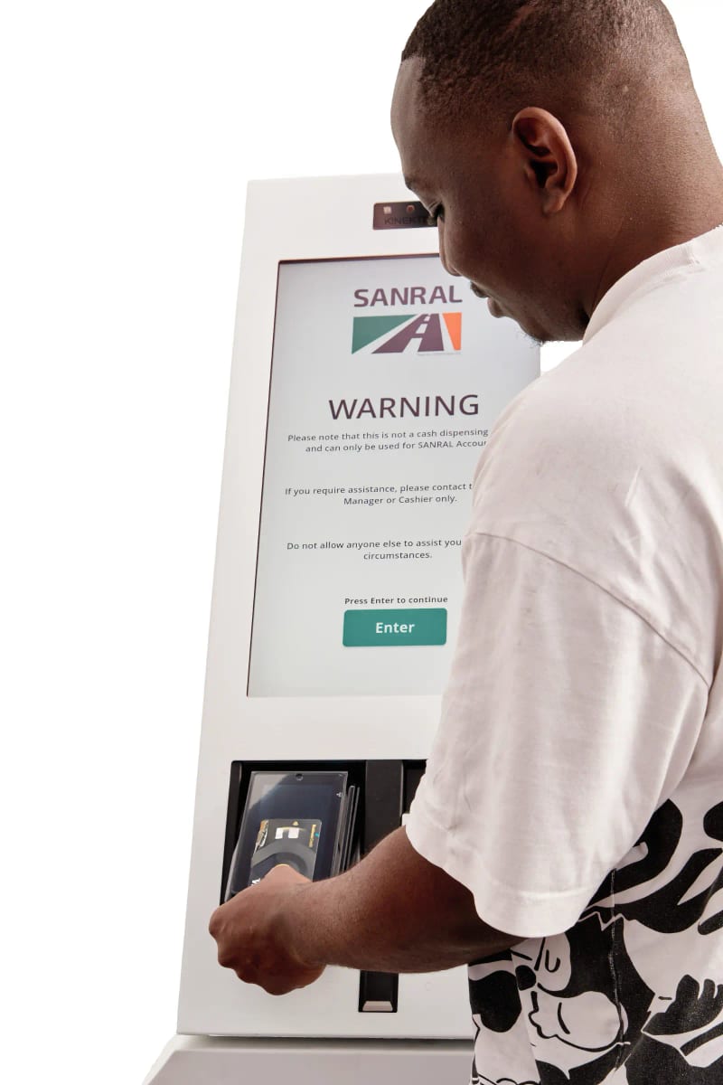 Contactless payment kiosk user experience, Cape Town commercial photography