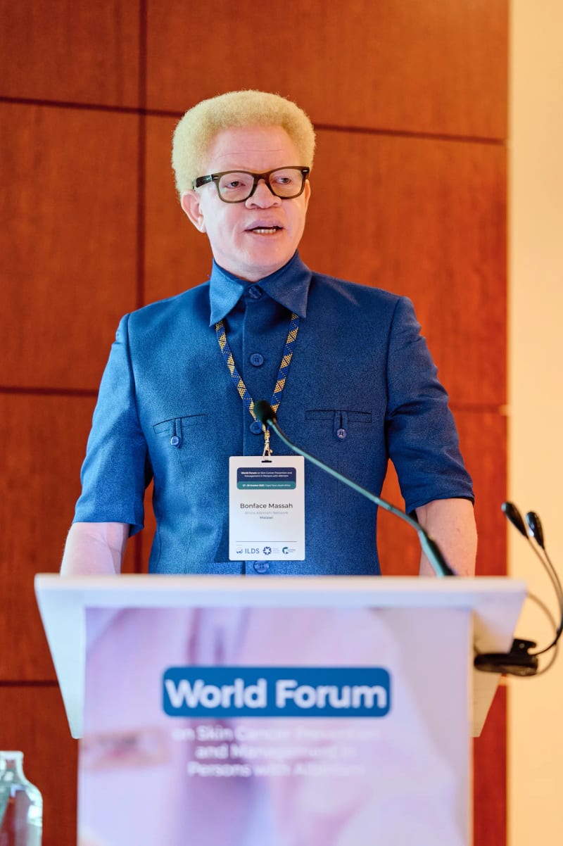 Speaker presenting at the World Forum on Skin Cancer in Albinism, The Westin Cape Town