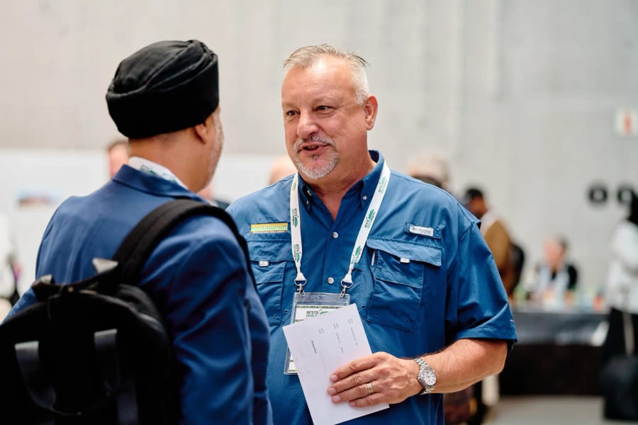 Conference networking conversation, Cape Town