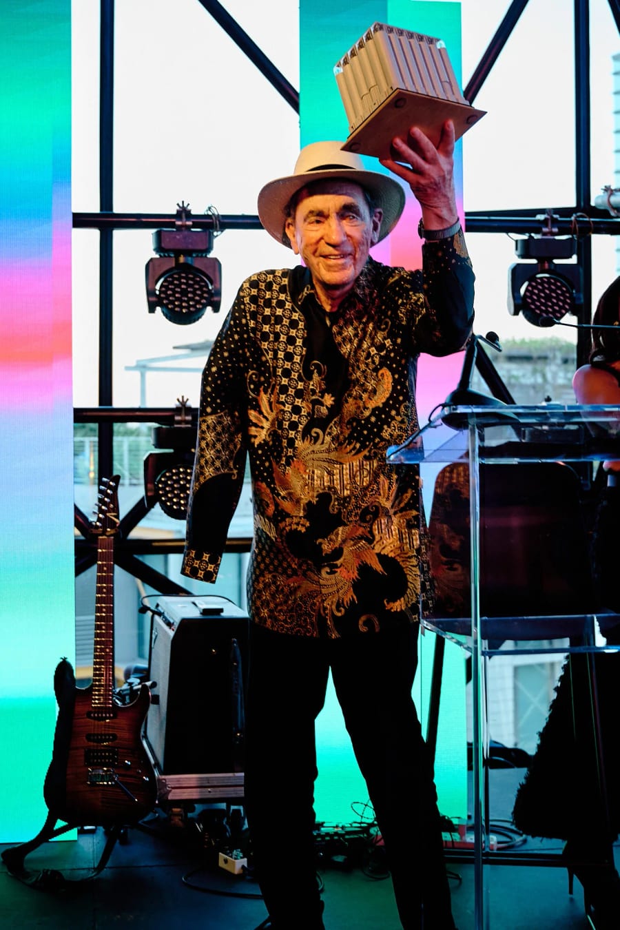 Musician on stage during the Zeitz MOCAA gala evening, Cape Town