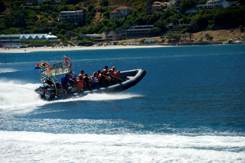 Delegates on a boat excursion at Hout Bay, Cape Town, during an incentive programme