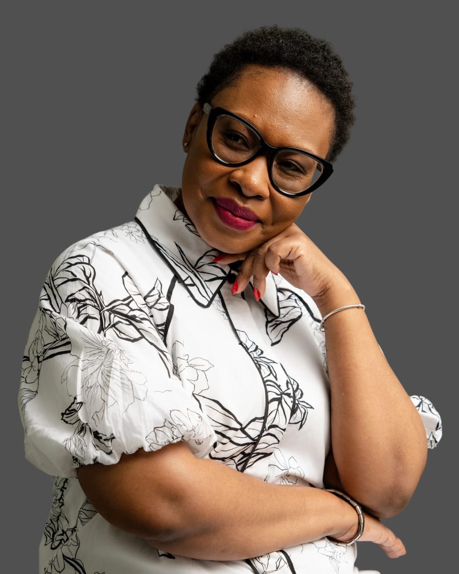 Personal branding studio portrait, Cape Town, grey background