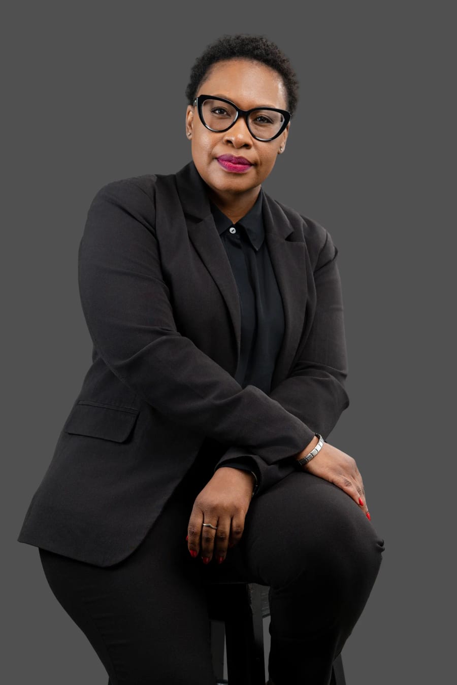 Personal branding studio portrait, Cape Town, seated full length