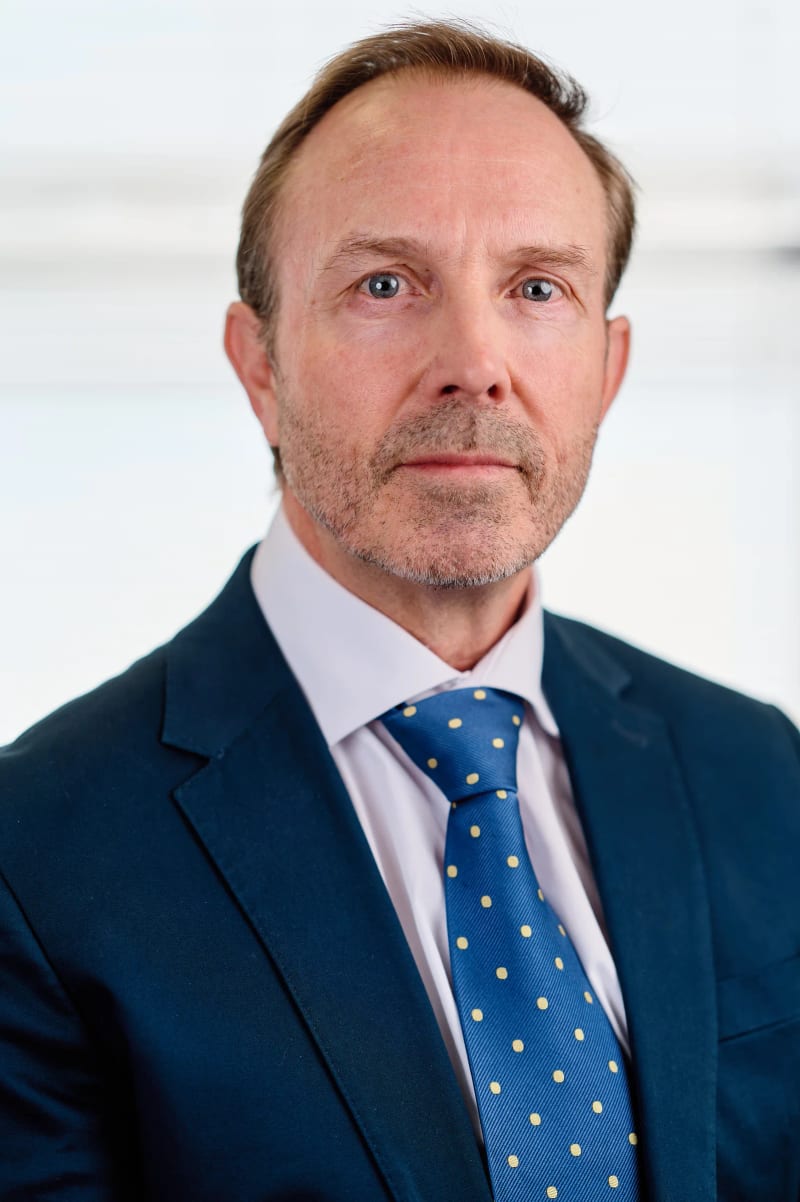 Senior financial services executive, corporate headshot photographed in Cape Town