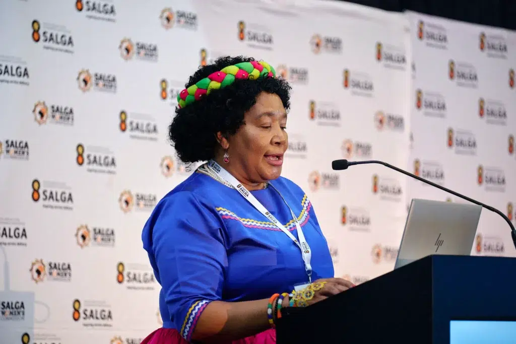 SALGA delegate addressing the session at the National Lekgotla 2024, CTICC Cape Town
