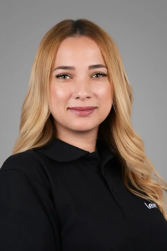 Corporate team headshot for LevelUp HCS with tethered headshot photography
