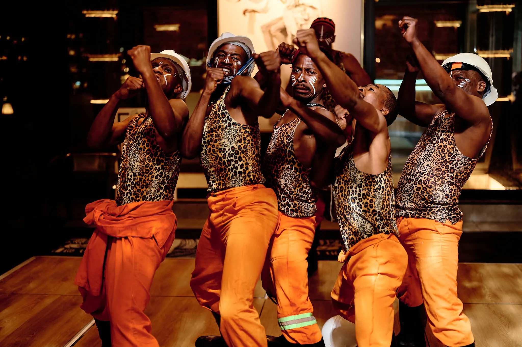 Gumboot dancers performing at a Cape Town incentive event