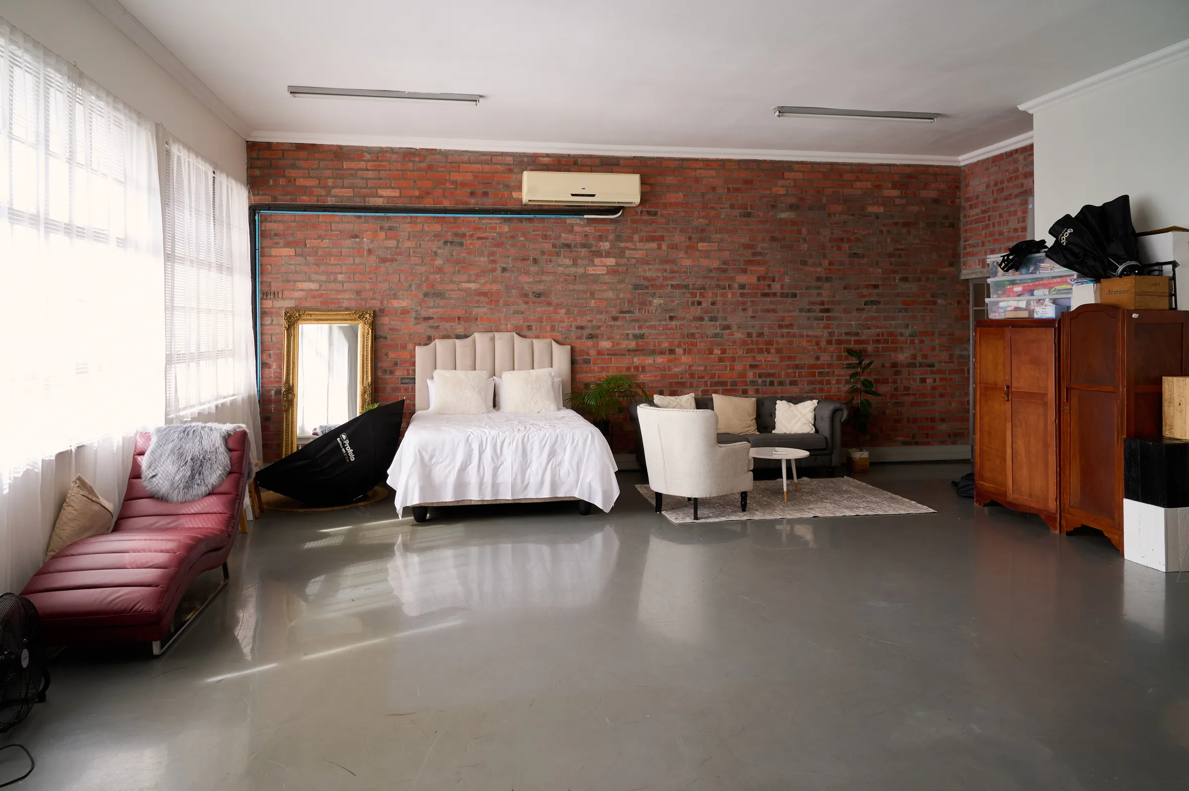 Studio prop bed for branding and editorial shoots, Woodstock, Cape Town