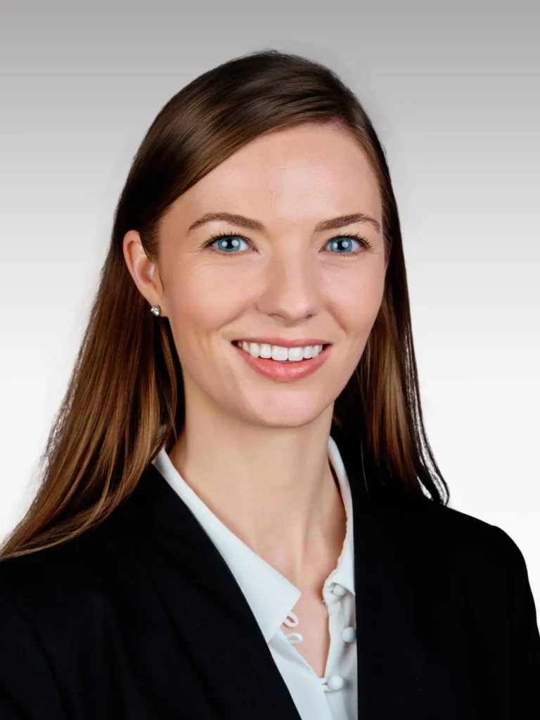 Female corporate headshot gradient background