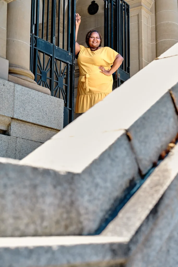 Personal branding photographer in Cape Town CBD, architectural portrait session by Jurgen's Photography.
